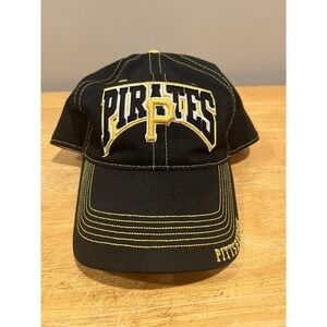 Pittsburg Pirates Baseball Cap Patch‎ Embroidered One Size Black Yellow Stitch
